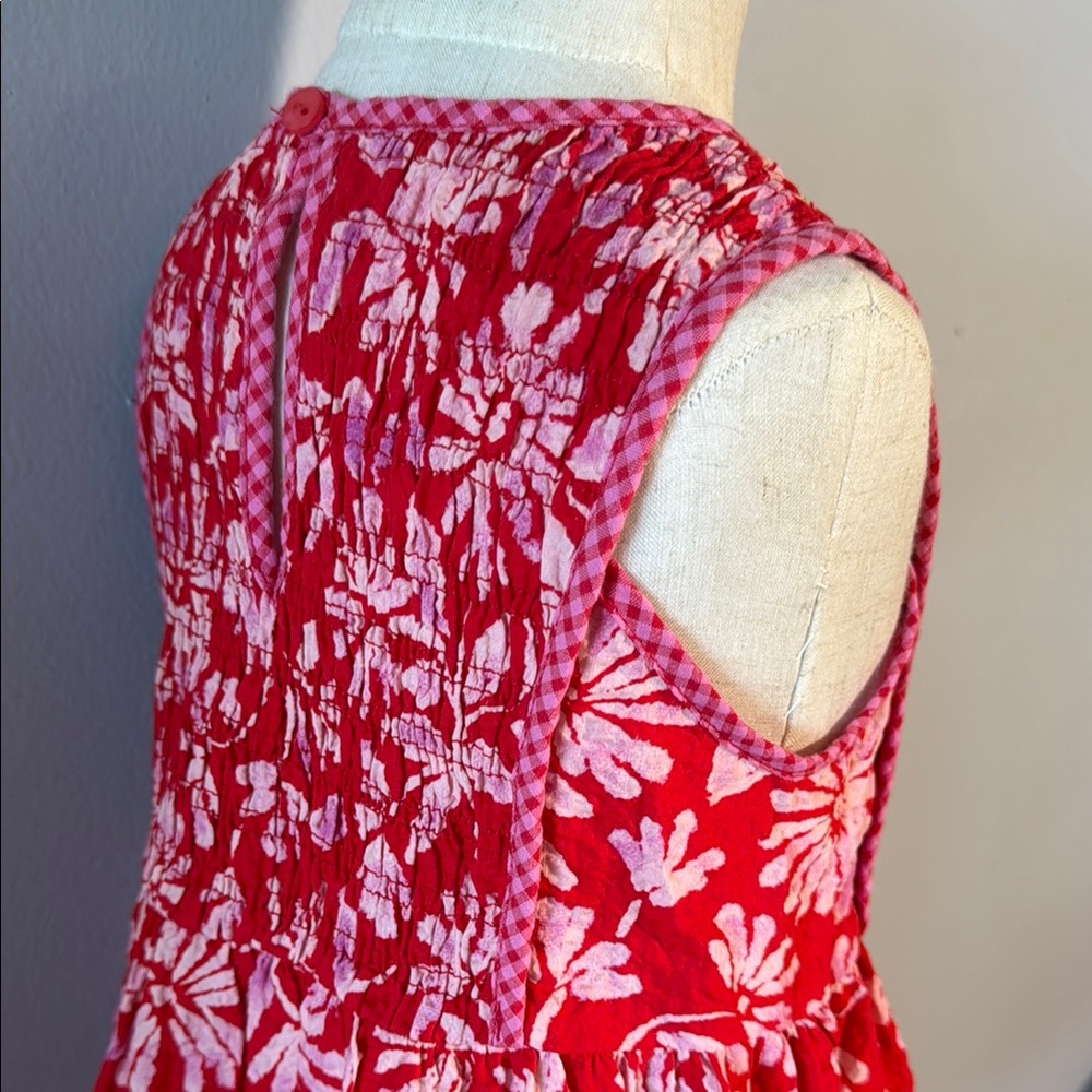 Floral Red Kids Dress - Picture 5 of 5